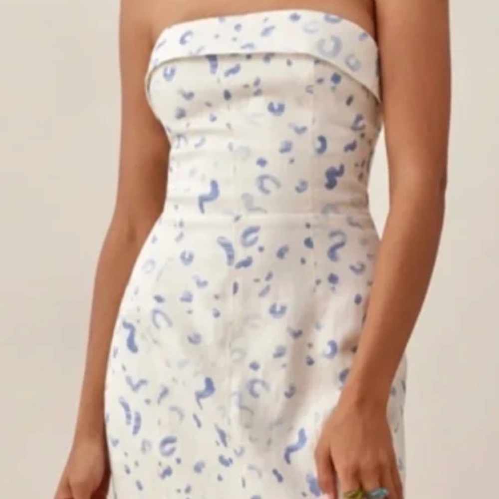 Reformation Madilyn Linen Strapless Mini Dress